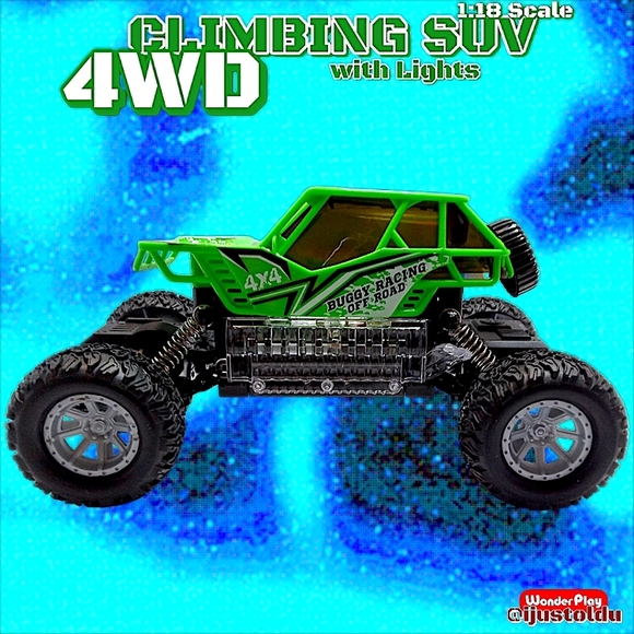 Wonder Play Remote Controlled Climbing SUV with 4WD & 3D Lights | Rechargeable - Picture 3 of 17